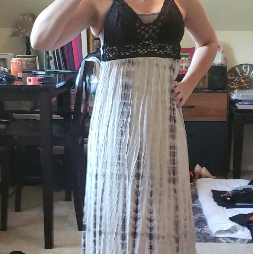 Tie dye hippy summer dress